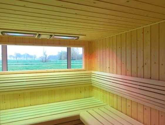 Saunacabine met solarium