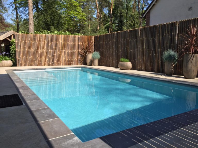 Bouwkundig zwembad bekleed met folie in Barchem