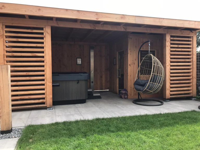 Saunacabines op recreatiepark de Boshoek in Voorthuizen