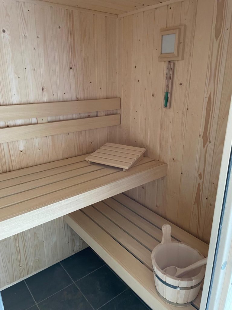 Saunacabines op Waterparc Veluwemeer in Biddinghuizen