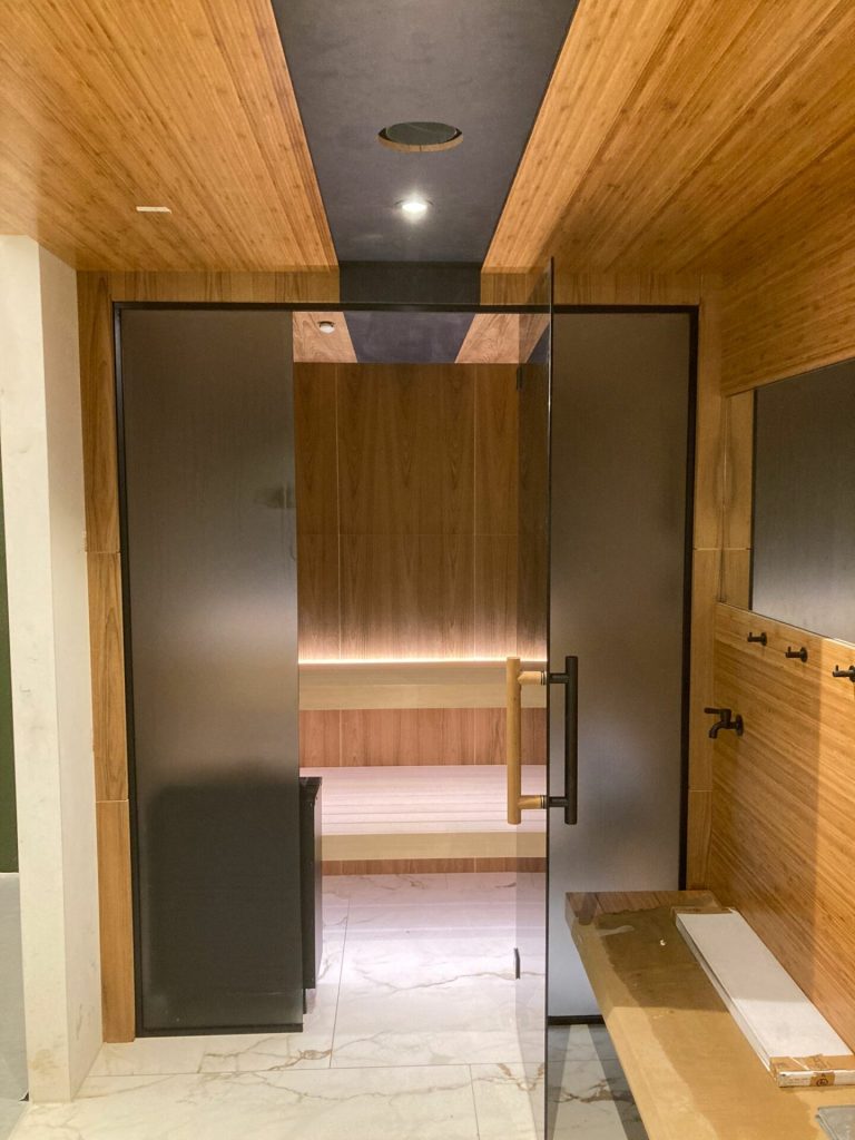 Bouwkundige sauna & stoomcabine in een landhuis
